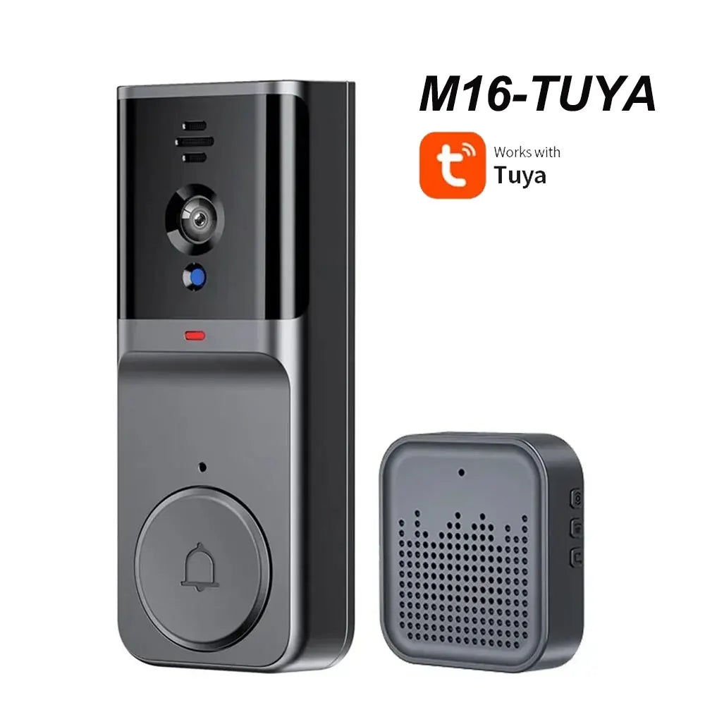 Tuya Doorbell with Camera Wireless Bundle Doorbell Smart Home Wifi Outdoor Waterproof Cam Security Audio Intercom Night Vision