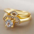 2 Pieces/set of New Exquisite Sparkling Zircon Heart-shaped Rings, Ladies' Fashionable Daily Party Jewelry Gifts