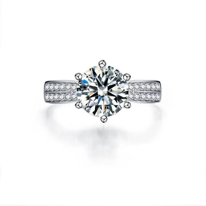 925 Sterling Silver Rings For woman Shining crystal adjustable size Fashion Gifts engagement wedding high quality Jewelry