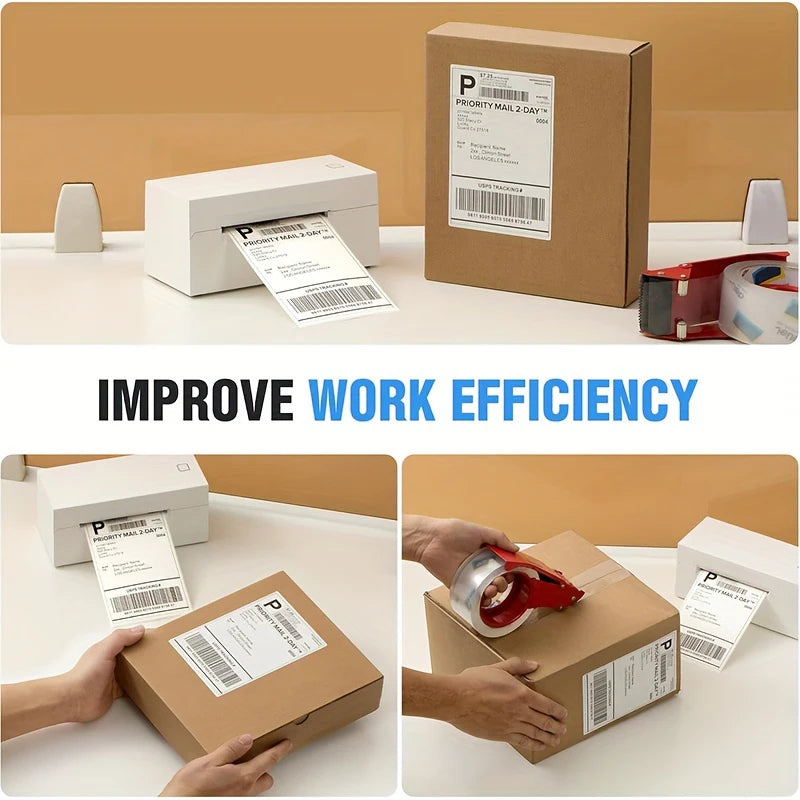 4x6 Inch Thermal Shipping Label Paper 100/200/300/500PCS Adhesive Paper For Express Waybill DHL UPS Express Barcode All-Purpose