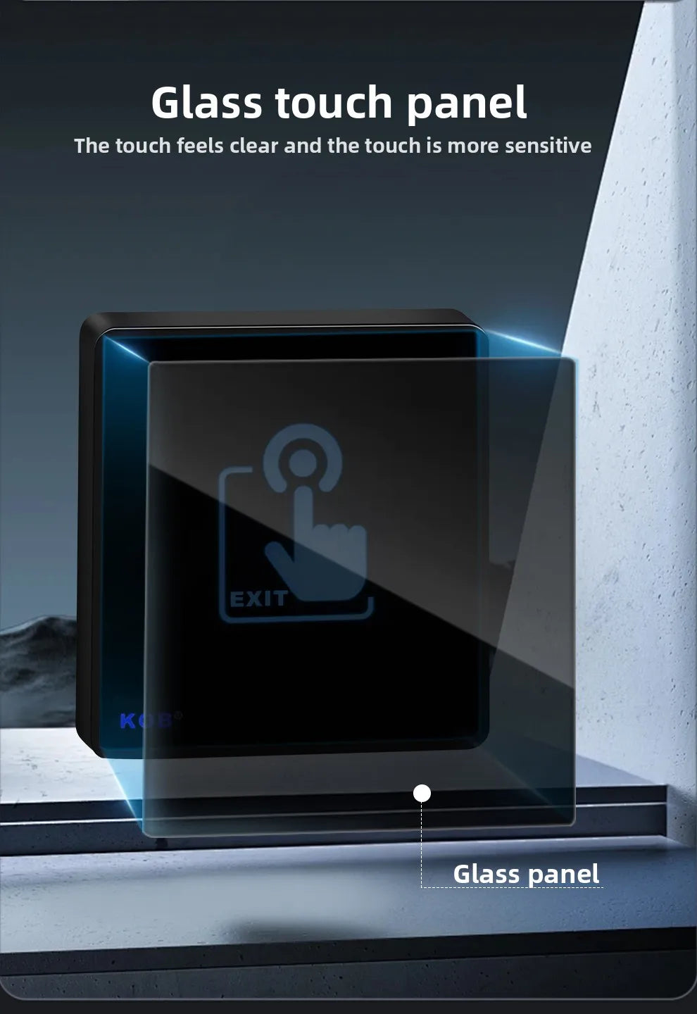 KOB access control switch exit button glass panel touch sensor infrared induction automatic door wireless switch