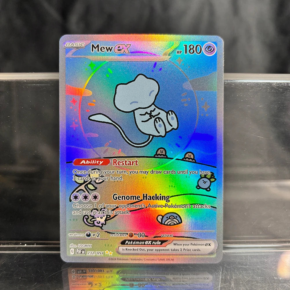 PKM Single Cards Pikachu Charizard EX Bubble Mew Game Rare Collection Cards PTCG Rainbow Proxy Cards