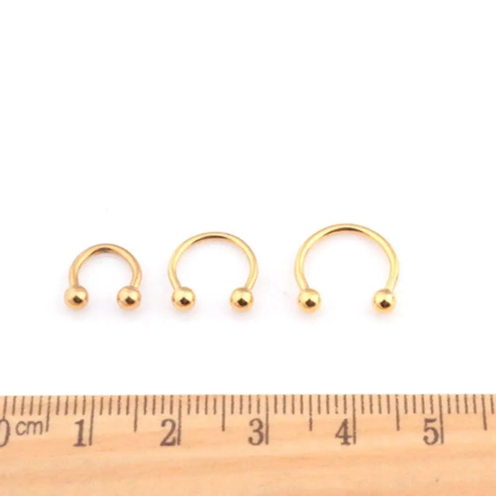 Helix For Women 1 Pcs Circular C Shape Hoop Stud Earrings Jewelry Lip Rings Nose Rings Body Piercing
