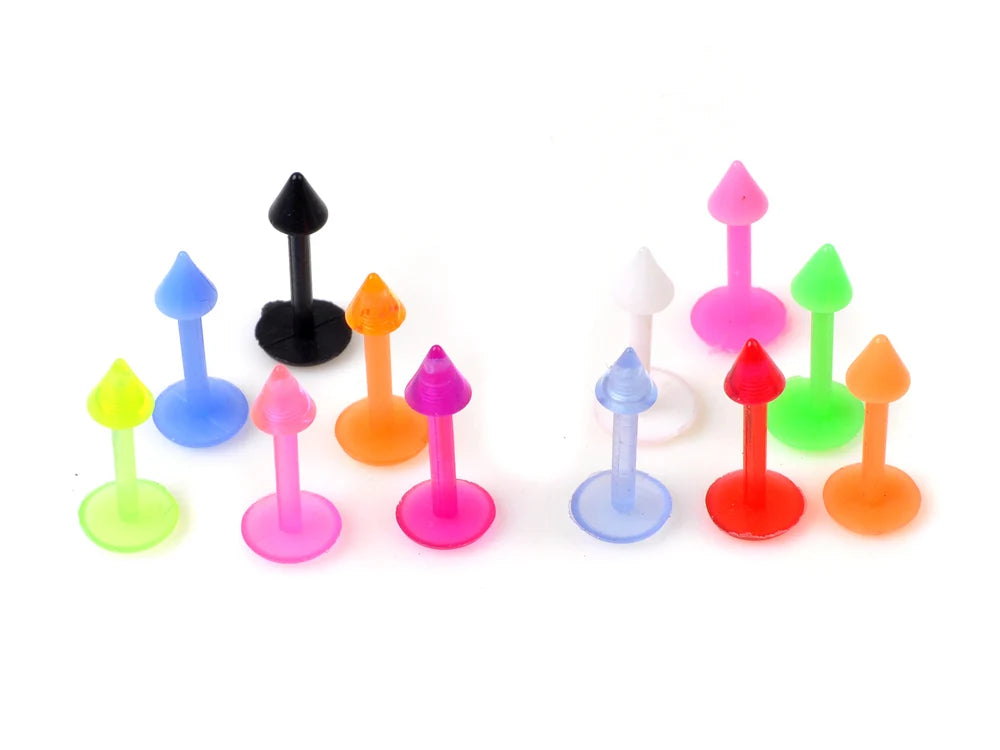40PC Soft Silicon Nose/Lip/Tongue Piercings Helix Ear Piercing Women Men Septum Rings Body Piercing Jewelry