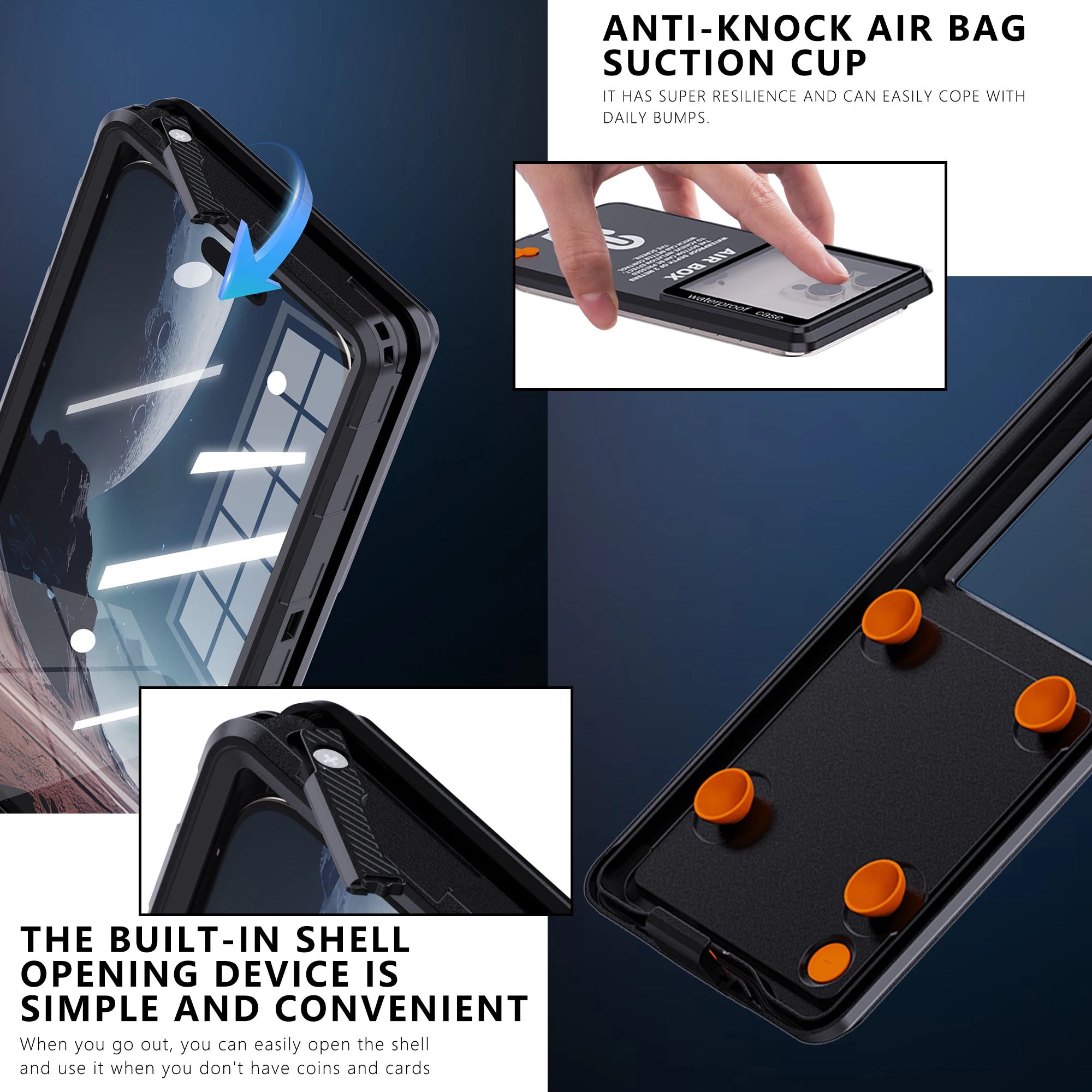 Shellbox Waterproof Phone Case for 6.9' Devices Transparent Universal Touch Screen Underwater Dust And Drop Protection IP68 New
