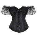 Wedding Lace Corset Women Shapewear Floral Lace Chest Lifting Corset Bodyshaper Top Boned Overbust Corset Waist Cincher 80%