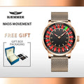 HAEMMER Luxury Men's Mechanical Watch NH35 Men's Roulette Rotary Sapphire Glass Watch Waterproof