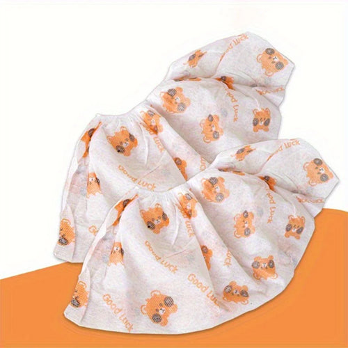 50-Pack Good Luck Bear Shoe Covers-Keep Floors Clean During Holiday Parties!Cute&Disposable for Christmas Gatherings,Indoor Use