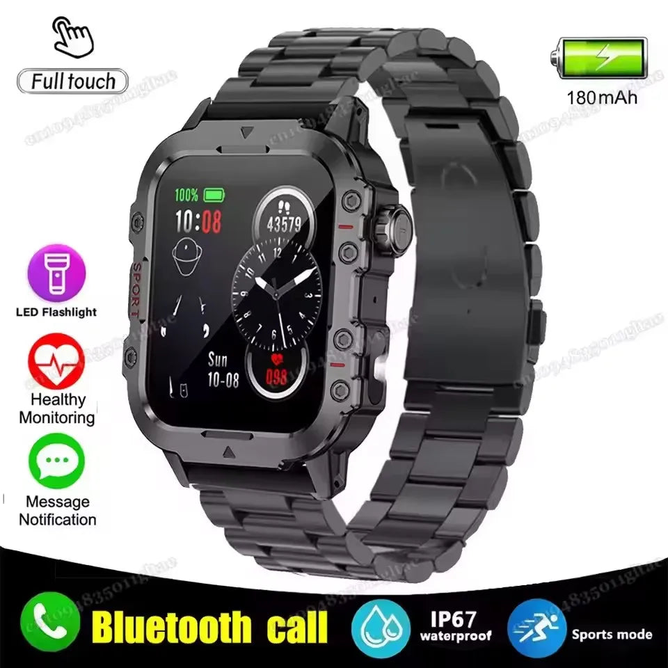 2025 New for Xiaomi Military Smart Watch Men IP67 3ATM Outdoor Sports Fitness Tracker Health Monitor 1.44Inch BT Call Smartwatch