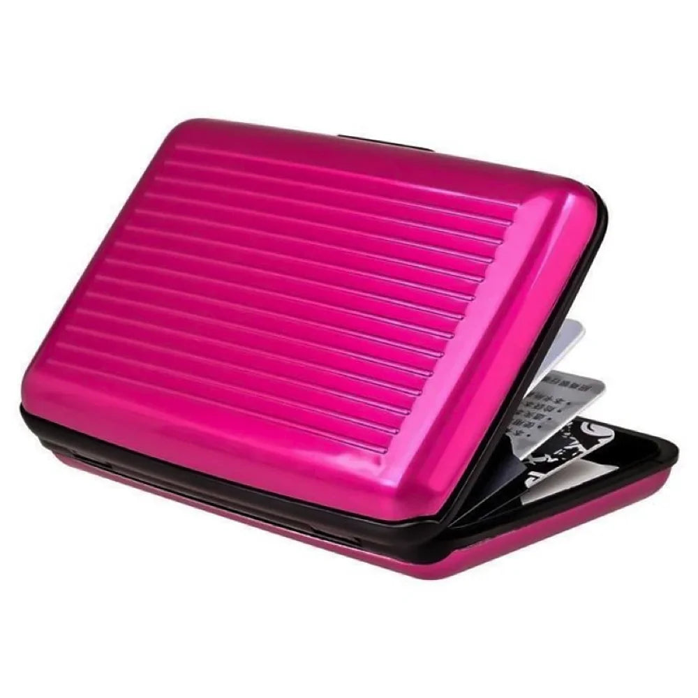 Credit Card Holder Wallet Metal Name Card Holder Waterproof Credit Card Protector for Women Men