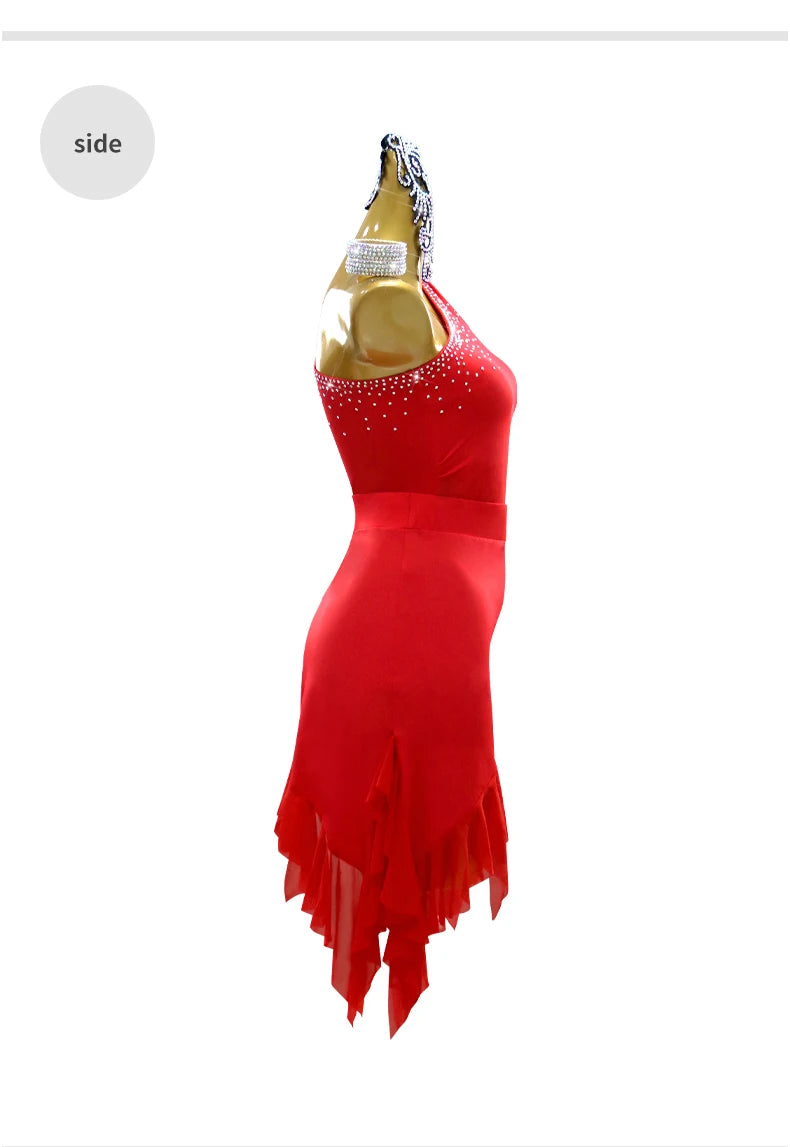 2026 Womens Stage Costume Latin Dance Dress Girls Dancewear Female Ladies Clothes Sexy Prom Party Sets Adult Sport Carnival Suit