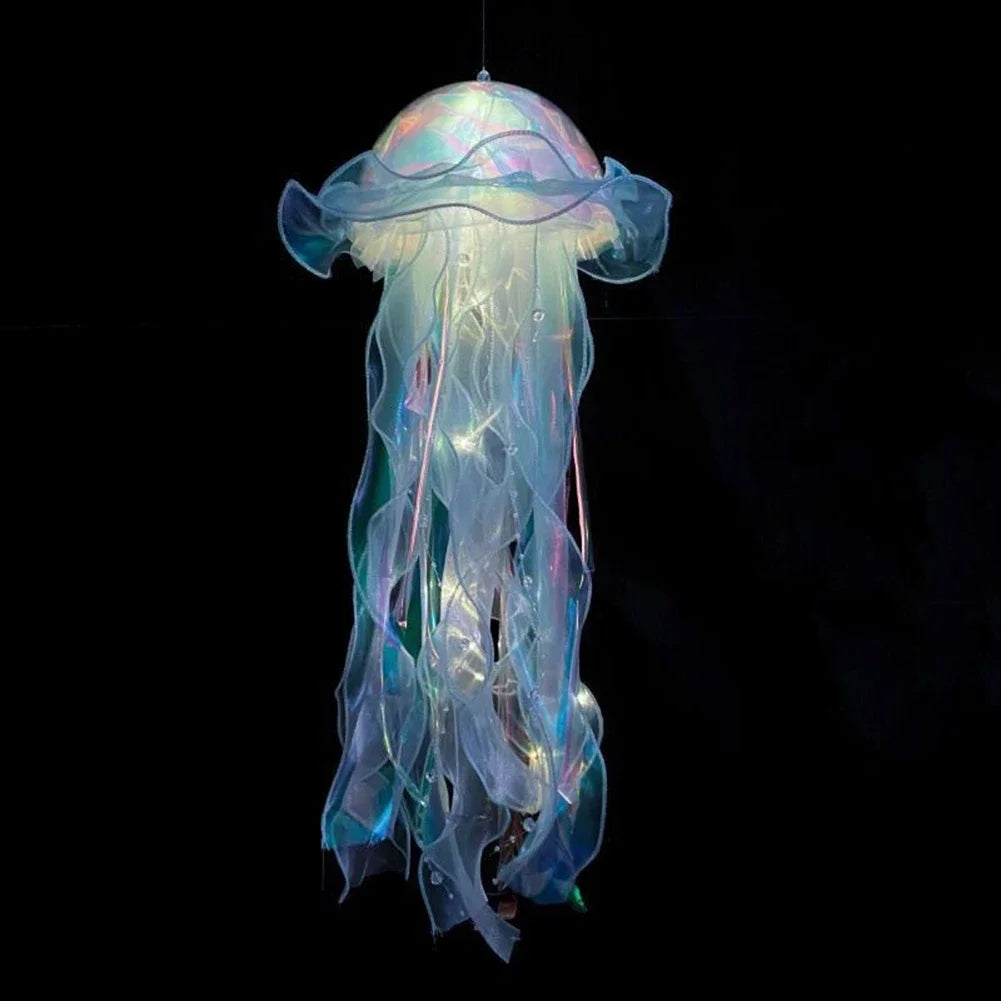 DIY Jellyfish Lantern Under The Sea Colorful Jellyfish Lamp Girl Bedroom Atmosphere Decoration Lamp Mermaid Theme Party Decor