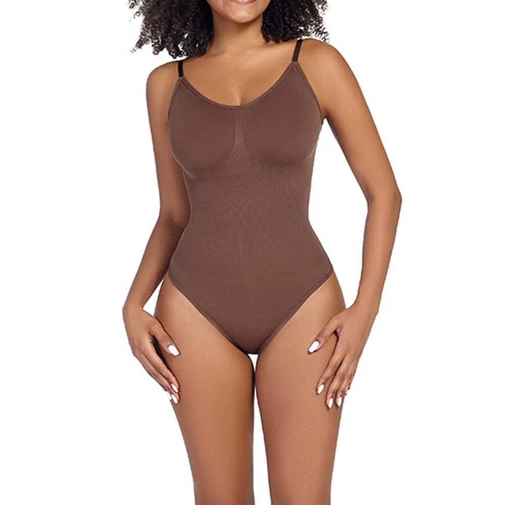 Shapewear Bodysuit with Tummy Control Tight Slimming Body Shaper Thong Bodysuit Crotch with Hooks Reducing and Shapers Jumpsuit
