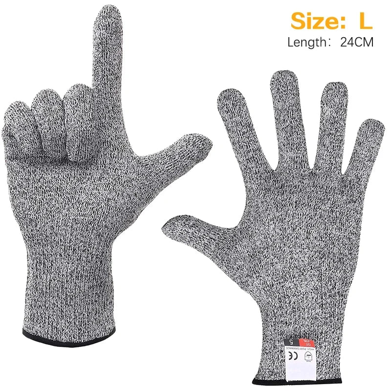 1 Pair Security Protection Anti-Cut Gloves Cut Proof Stab Resistant Stainless Steel Wire Metal Mesh Butcher Cut-Resistant Gloves