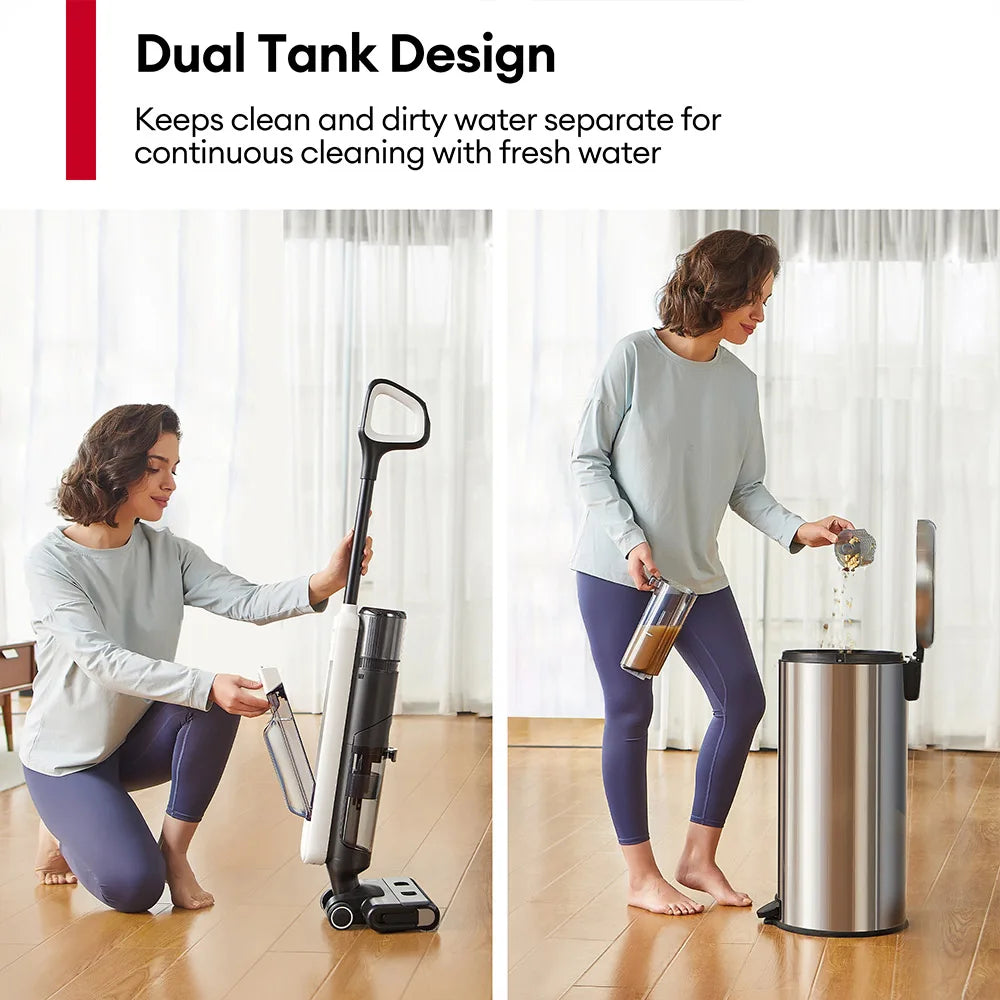 Ultenic Ac1 Elite Cordless Vacuum and Mop with Self-Cleaning, up to 50 Minutes Runtime, Smart Dirt Detection, 3 Cleaning Modes