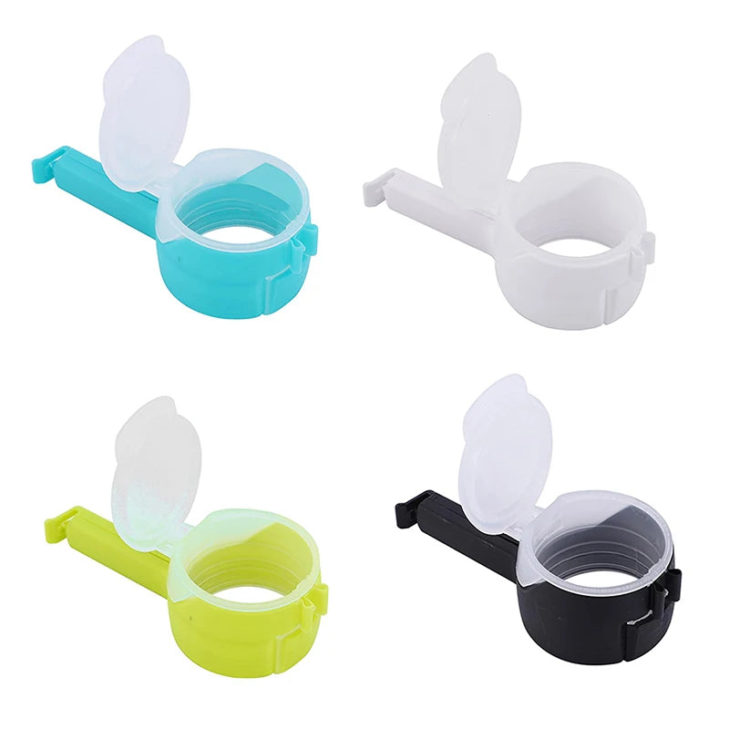 4PCS Food Bag Clips With Pour Spout, Durable Plastic Sealing Clips For Snacks, Cereal, Pet Food – Easy Pour Bag Clips