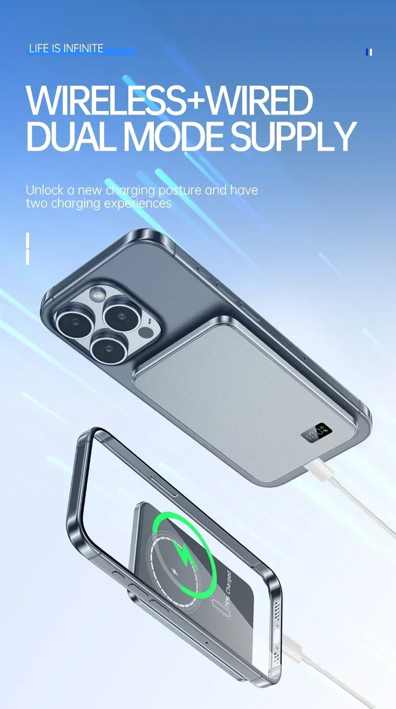 500000mAh 3C Certification Thin Power Bank Ultra For MagSafe 22.5W Magnetic Wireless Fast Charging Portable Battery for Phone