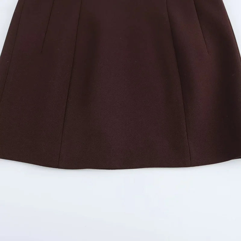 HXAO Elegant Skirts Set For Women's 2 Pieces Outfit 2025 Spring Long Blazer Coat Mid Waist Mini Skirts Fashion Office Skirts Set