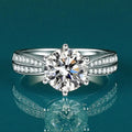 925 Sterling Silver Rings For woman Shining crystal adjustable size Fashion Gifts engagement wedding high quality Jewelry