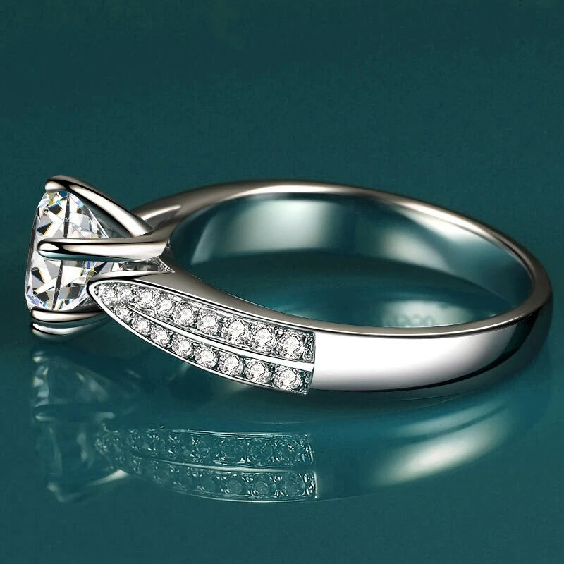 925 Sterling Silver Rings For woman Shining crystal adjustable size Fashion Gifts engagement wedding high quality Jewelry