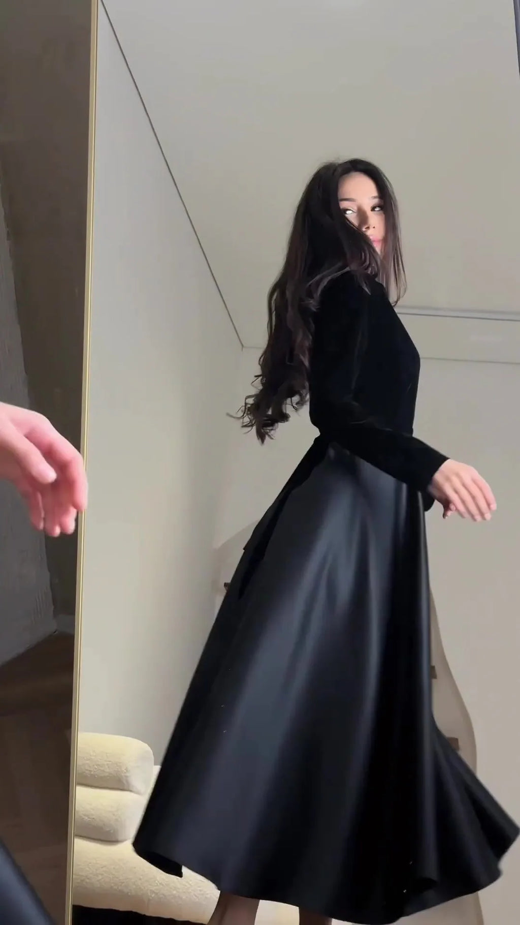 Elegant Dresses Slim Spring Autumn Evening Dresses Female Solid Velvet Dress Ladies Waisted Long Round-Neck Clothes for Women