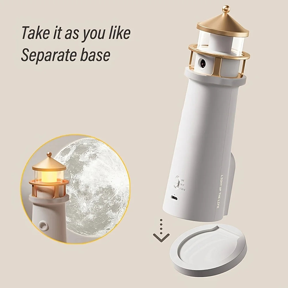 Floating Moon Lamp Projection Lighthouse Lamps Night Light Motion Sensor Light Room Decor Gift Lighthouse Ambient Lights