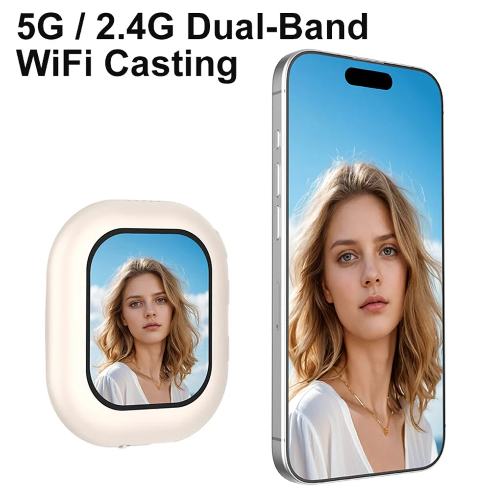 Magnetic Selfie Monitor Screen Mini Wireless Phone Rear Camera Selfie For Vlog Livestream Video Recording Phone Screen Projector