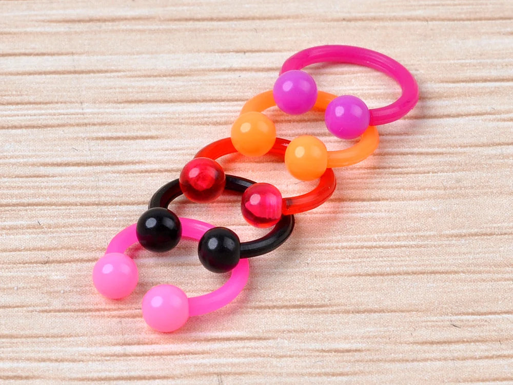 40PC Soft Silicon Nose/Lip/Tongue Piercings Helix Ear Piercing Women Men Septum Rings Body Piercing Jewelry