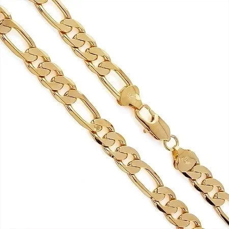 High-Quality 18K Gold Necklaces 20 Inches Classic 8MM Sideways Necklace For Men Fashion Jewelrys Gifts Wedding Party Not Fading