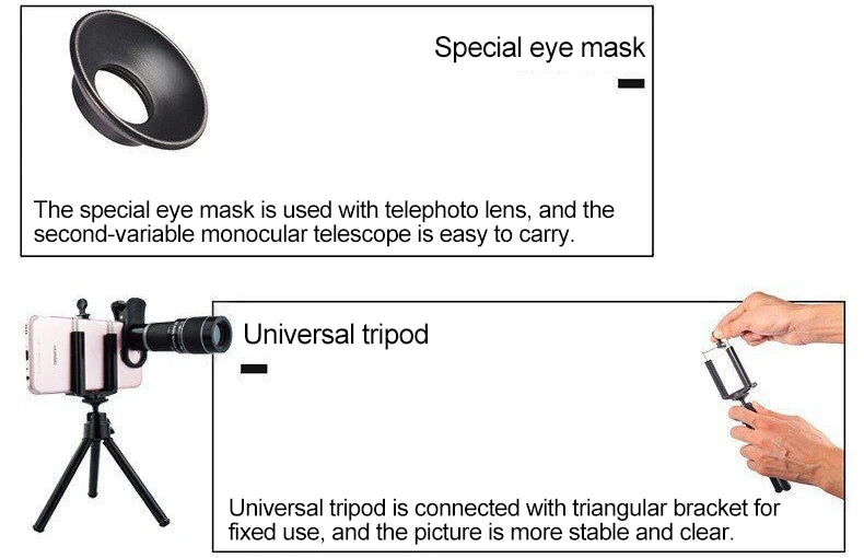 64X Telescope For Mobile Phone Lens For photography macro Phone lens for iphone Cell Phone Lens mobile phone telephoto.lens