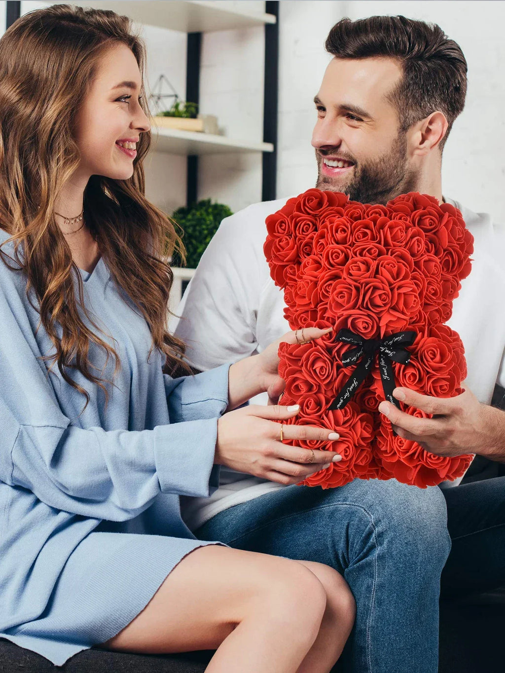 1pc 25m Artificial Flower Eternal Rose Teddy Bear for Mom Mother's Day Birthday Valentine's Day Anniversary Gifts & Decorations