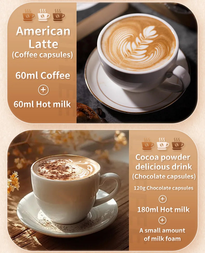 Electric Portable Coffee Machine Capsule Ground Coffee Brewer Suitable for Coffee Powder And Coffee Capsule - Coffee Maker