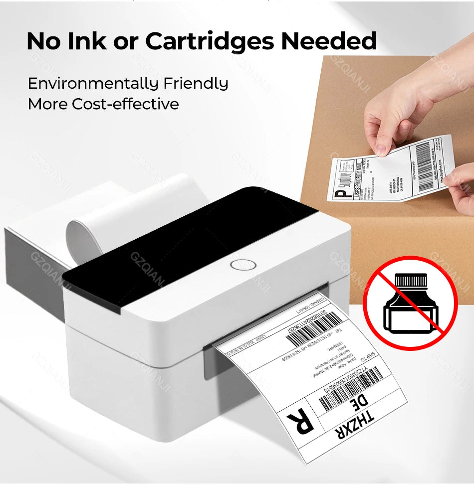 4x6 Shipping Label Printer WiFi Bluetooth USB Thermal Sticker Maker Desktop Barcode Printer for High Speed Express Airway Bill