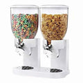 Dry Food Dispenser Dual Control Dry Food Cereal Dispenser Storage Boxes Food Container Round