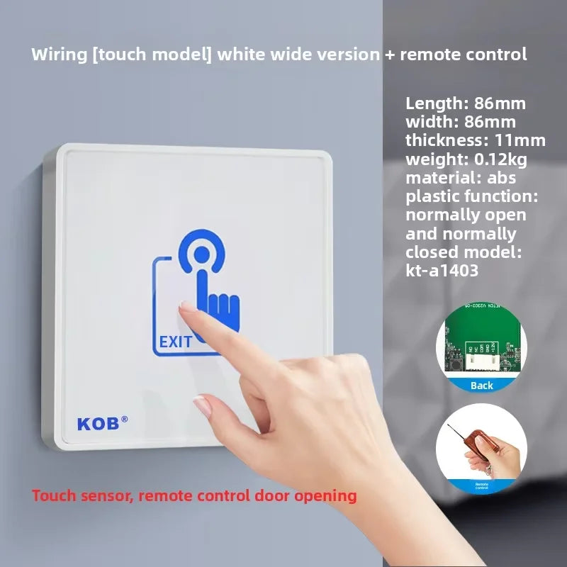 KOB access control switch exit button glass panel touch sensor infrared induction automatic door wireless switch