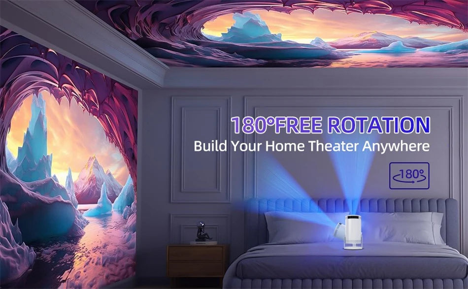 Projector FY300 Pro 4K  Dual  260ANSI Allwinner   1080P 1280*720P Home Cinema Outdoor Projetor