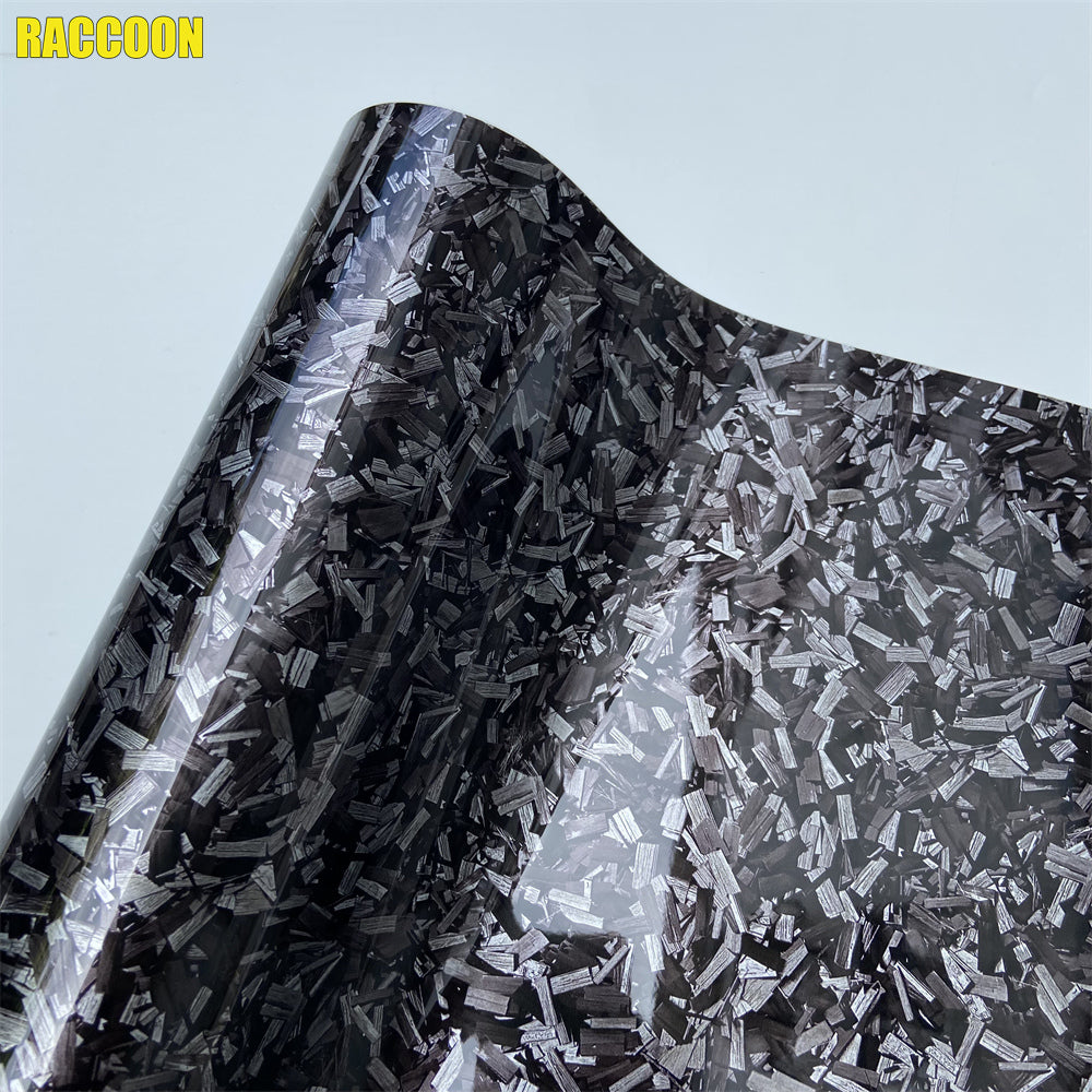 Premium PET Matte & Glossy Black Silver Red Forged Carbon Fiber Wrap Vinyl Car Film Motorcycle Scooter Vehicle Wrapping Foil