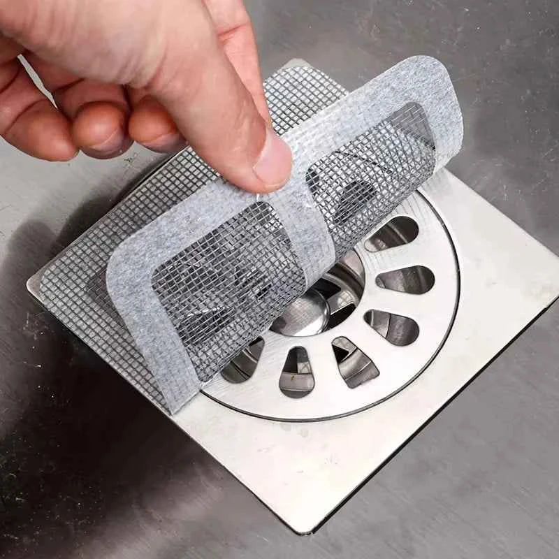 Disposable Hair Catchers for Shower Mesh Shower Drain Covers Floor Sink Strainer Filter Mesh Stickers Bathroom Accessories