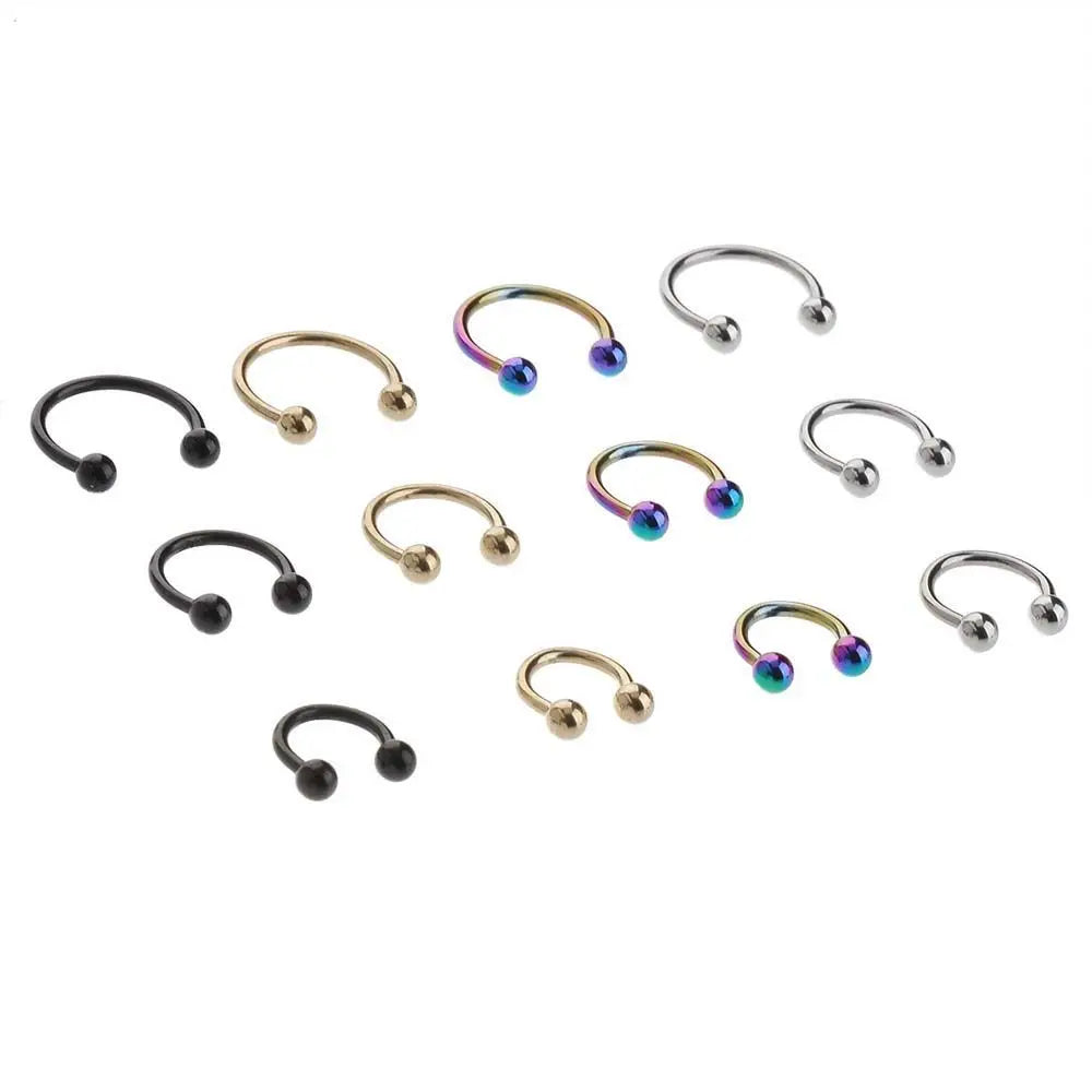 Helix For Women 1 Pcs Circular C Shape Hoop Stud Earrings Jewelry Lip Rings Nose Rings Body Piercing