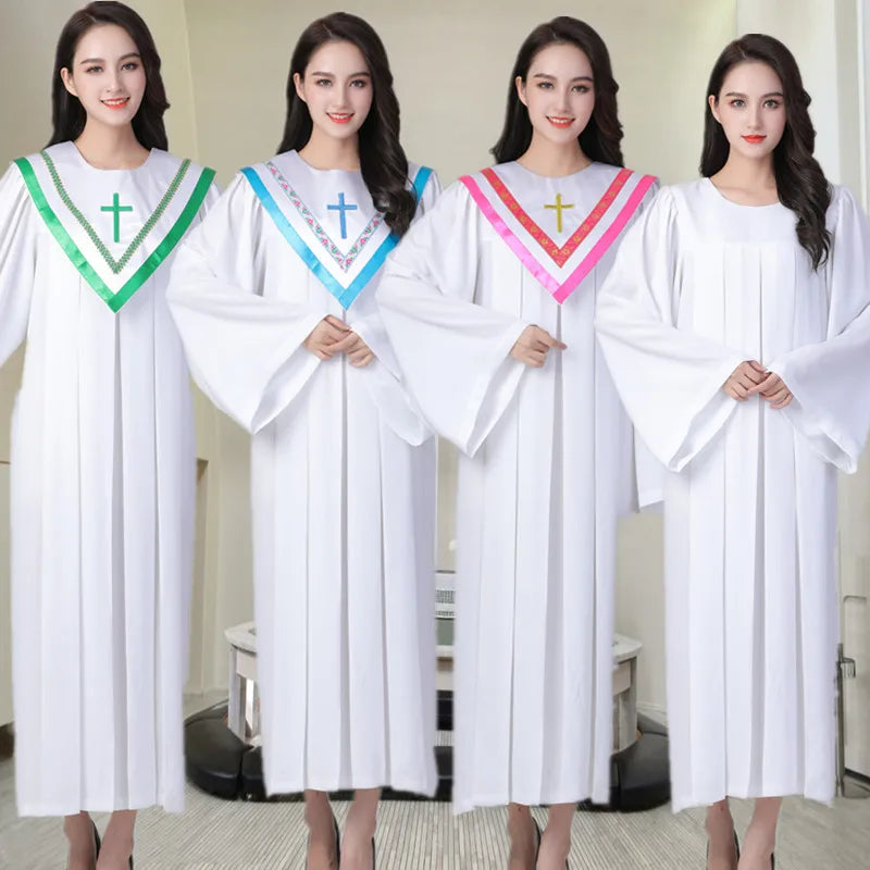 Christian Hymn Clothing Christ Jesus Church Poetry Service Class Holy Robe Woman Clergy Robes Priest Vestments Poetry Robe Wear