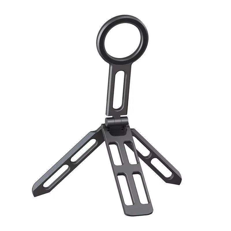 Portable Foldable Double Sided Magnetic Cell Phone Holder Smartphone Tripod Mobile Desktop Bracket for Selfies Live Broadcasts