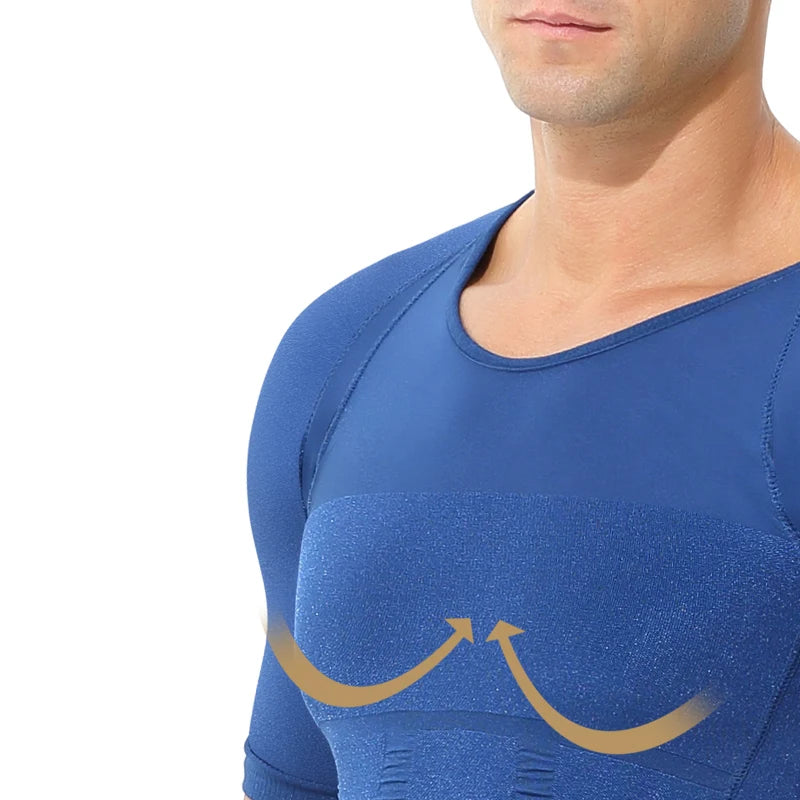 Shapewear Men's Short Sleeve Corset Belly Beer Belly Corset Corset Shapewear Sports Fitness Tights