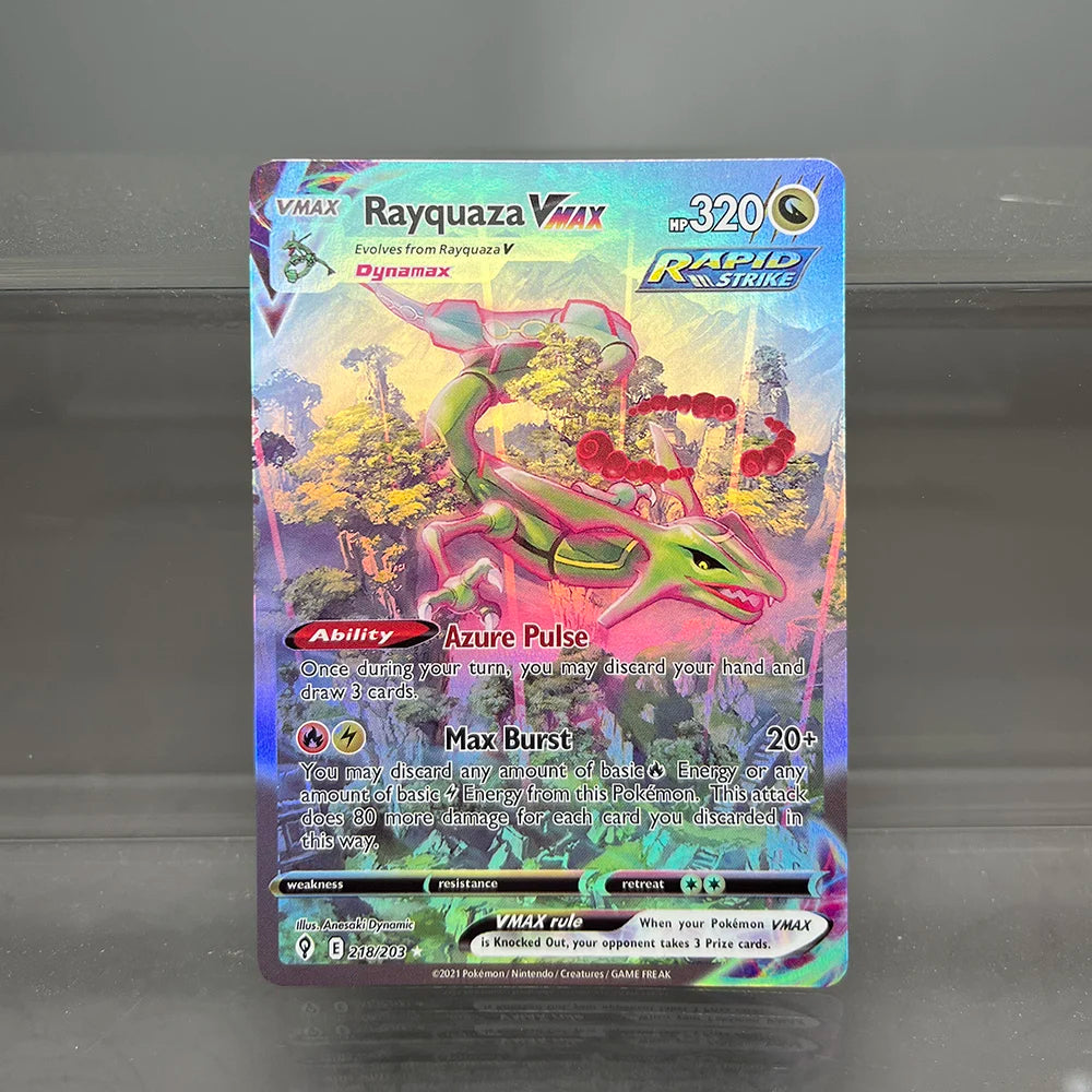 PKM Single Cards Pikachu Charizard EX Bubble Mew Game Rare Collection Cards PTCG Rainbow Proxy Cards