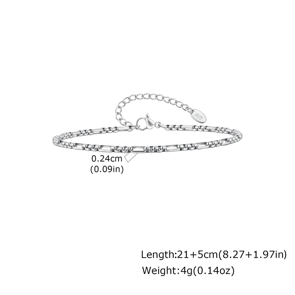 Stainless Steel Women's Anklets, 18K Gold Plated Waterproof Foot Jewelry, Adjustable Chain Ankle Bracelet for Beach Jewelry