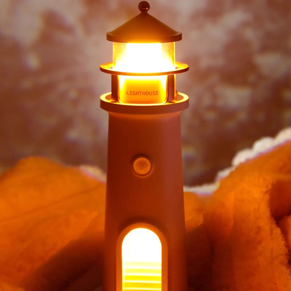 Floating Moon Lamp Projection Lighthouse Lamps Night Light Motion Sensor Light Room Decor Gift Lighthouse Ambient Lights