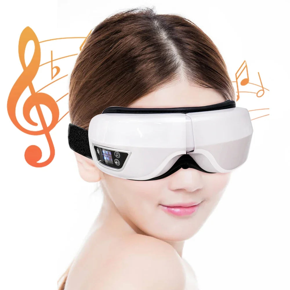 Eye Massager Smart Foldable Vibration Airbag Compress Eye Massage Instrument Bluetooth Music Eye Care Glasses Eye Relax Fatigue