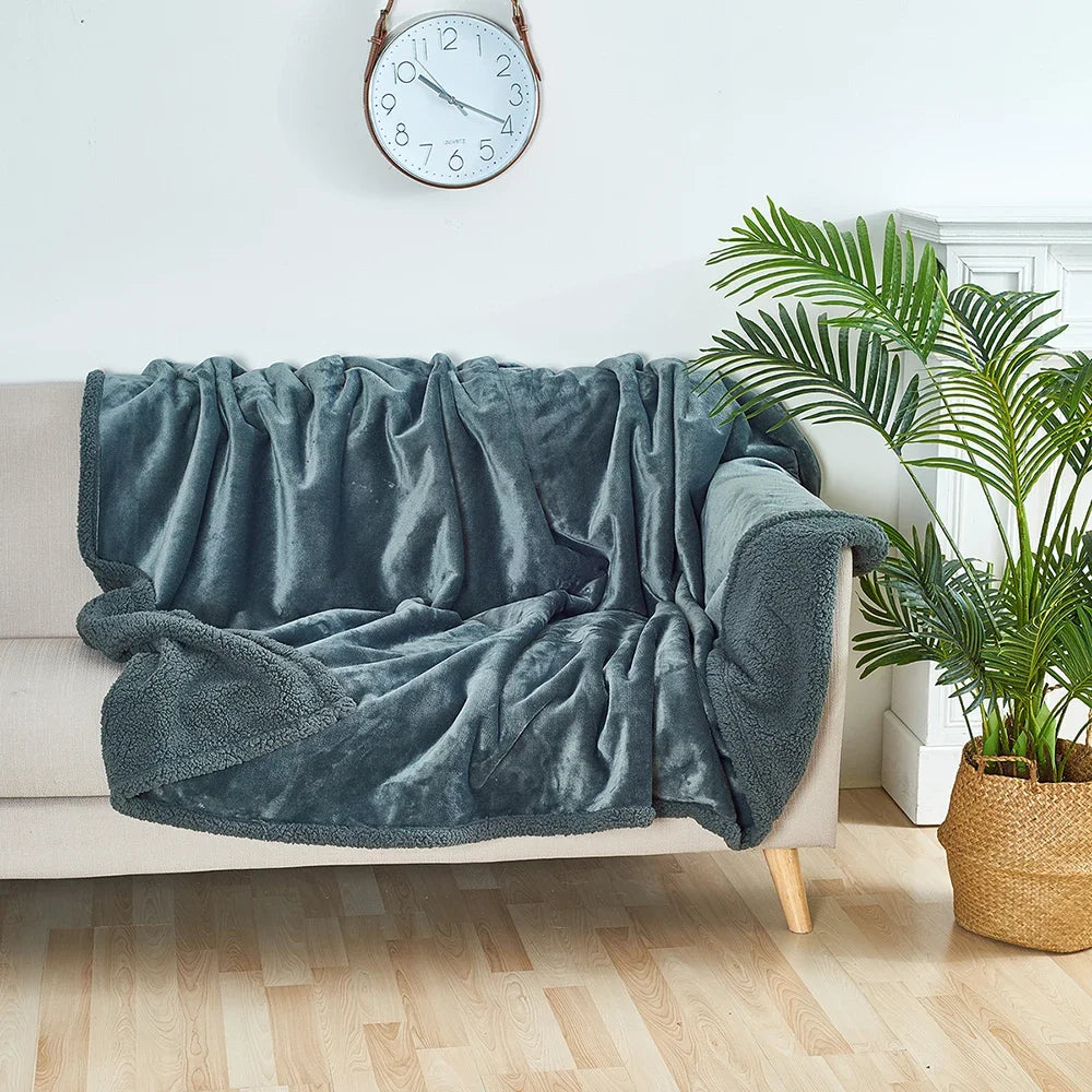 Hot Waterproof Blanket Couple Winter Warm Cozy Long Blanket-Thickened Oversized Blanket 100% Stain Resistant-Blanket