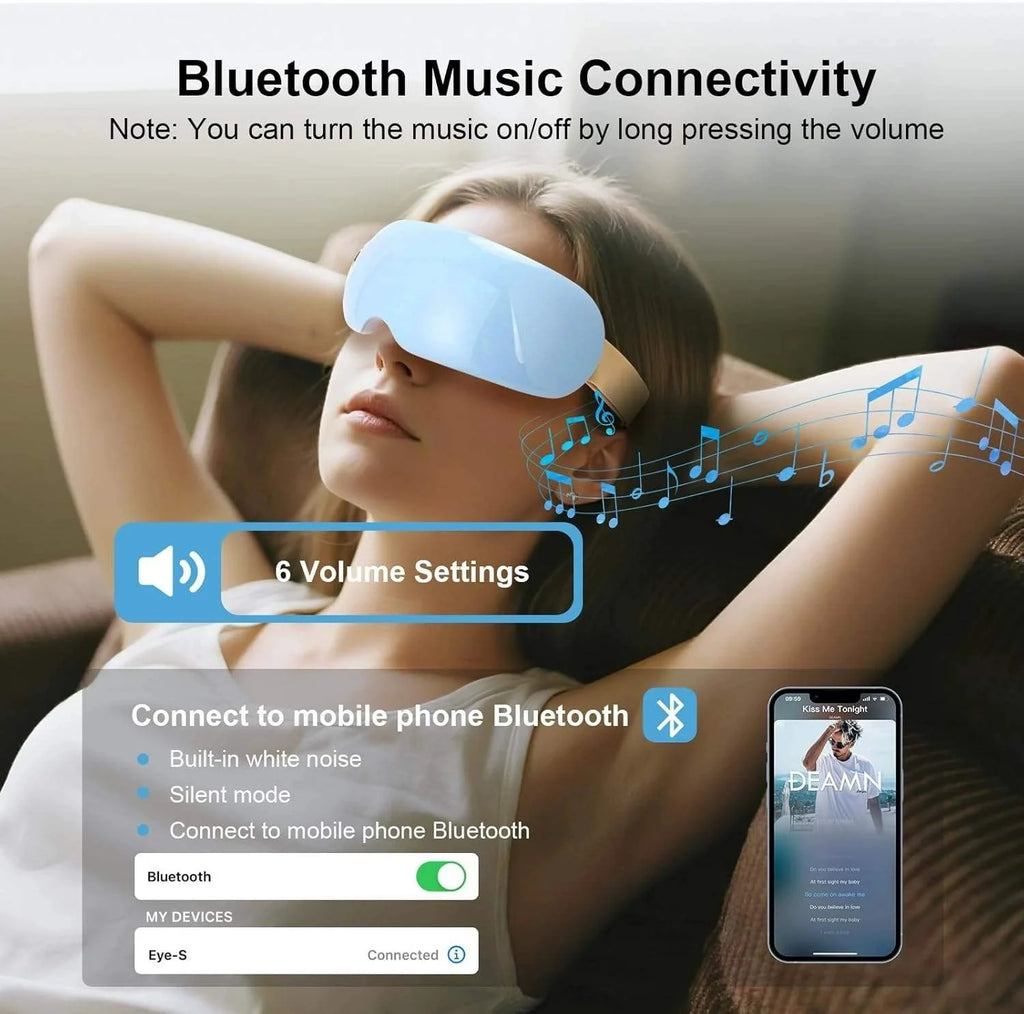 Eye Massager Smart Eye Relief Acupressure Massager Vibrating Heat Therapy Eye Mask Eye Care Device