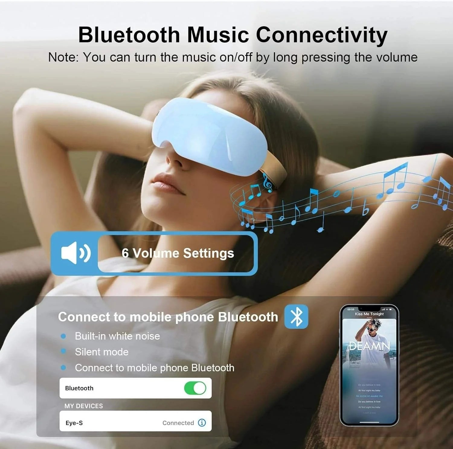 Eye Massager Smart Eye Relief Acupressure Massager Vibrating Heat Therapy Eye Mask Eye Care Device