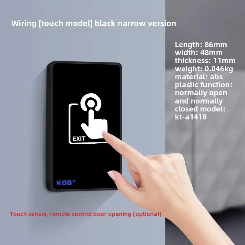 KOB access control switch exit button glass panel touch sensor infrared induction automatic door wireless switch